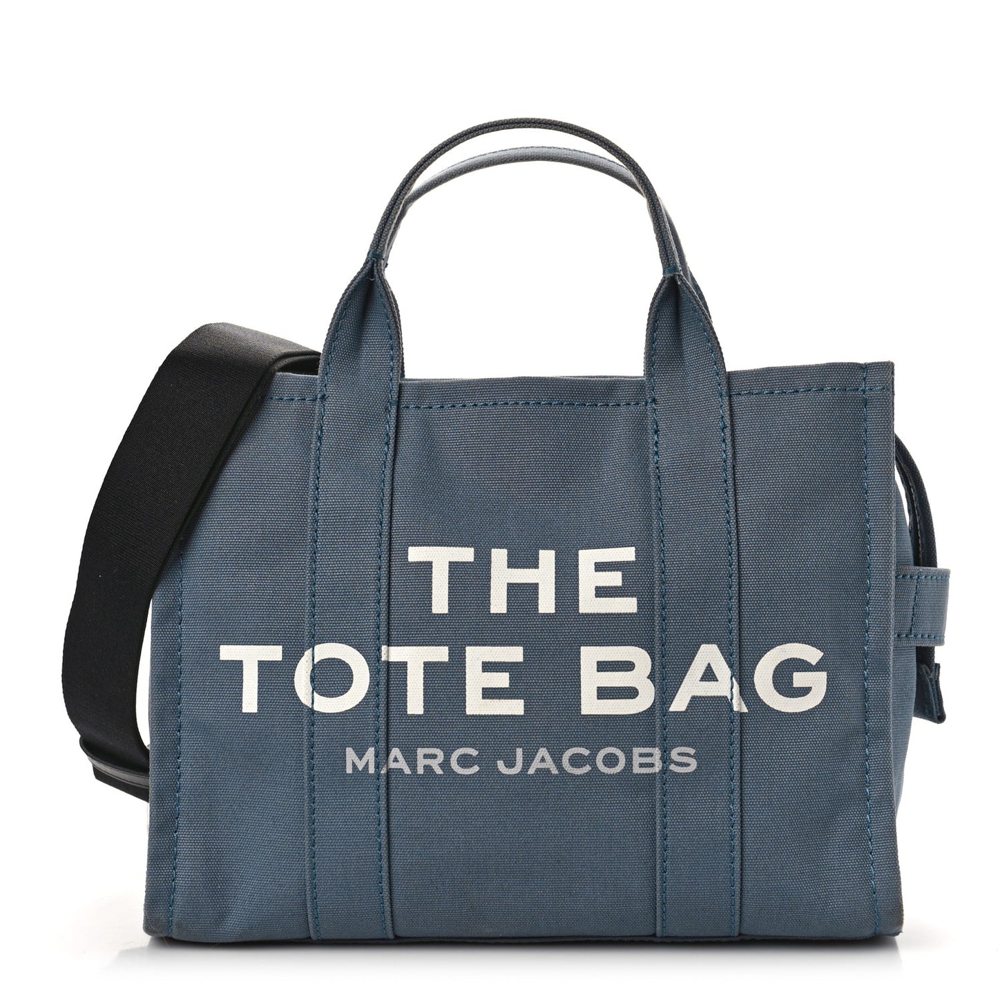 Cotton Canvas Medium The Traveler Tote Bag Blue Shadow
