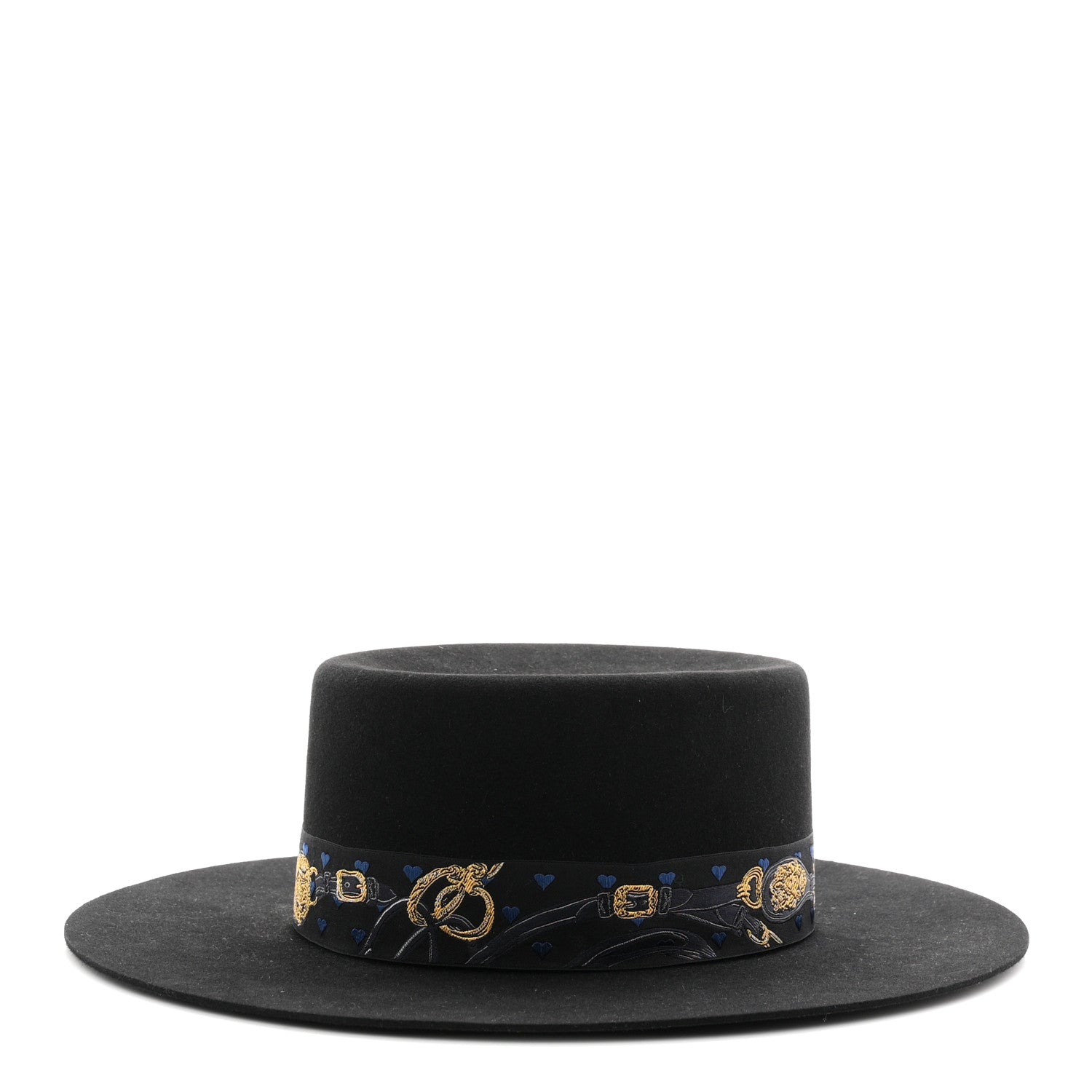 Hermes Rabbit Felt Dakota Love Hat 59 Black 2 of 16