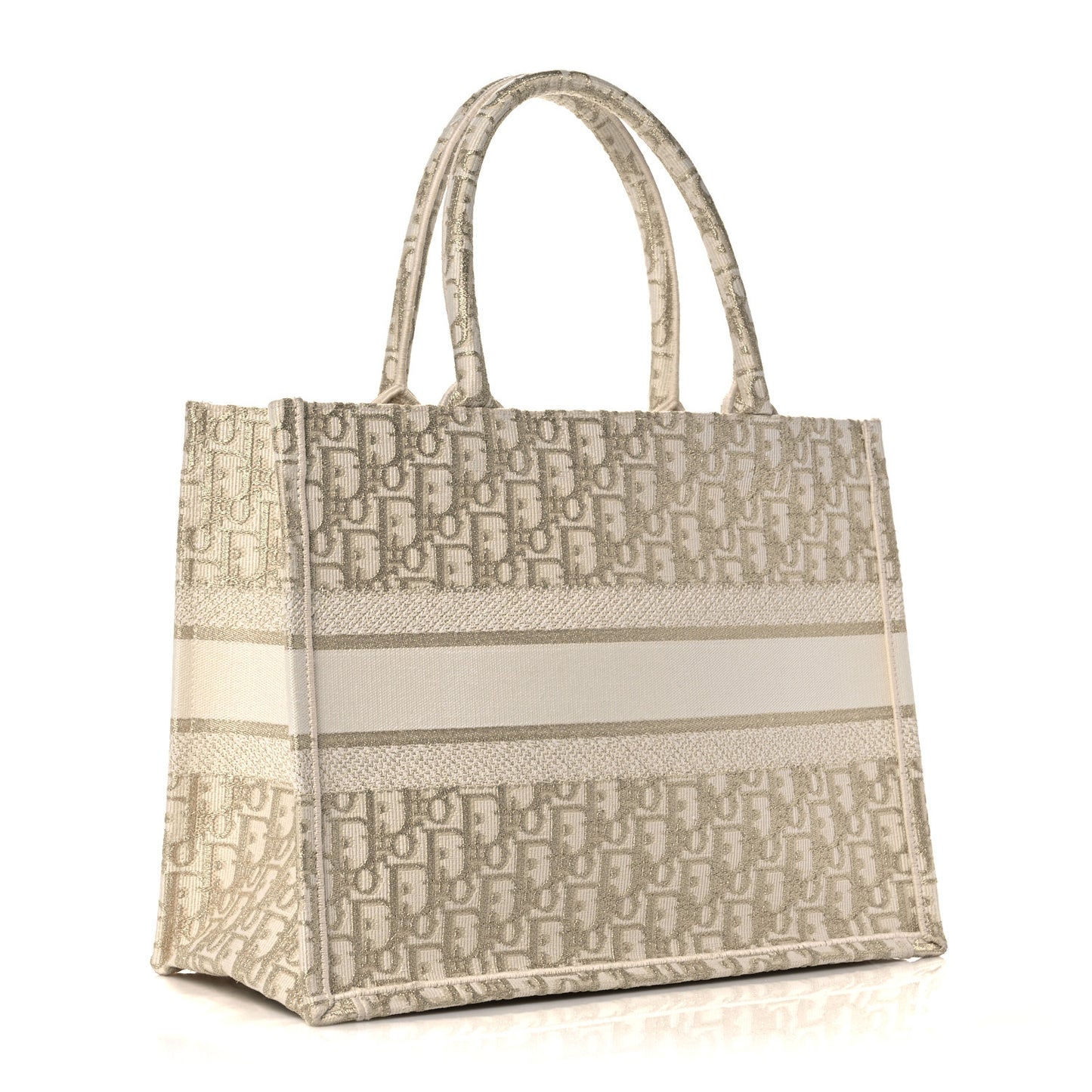 Oblique Medium Book Tote Gold Multicolor