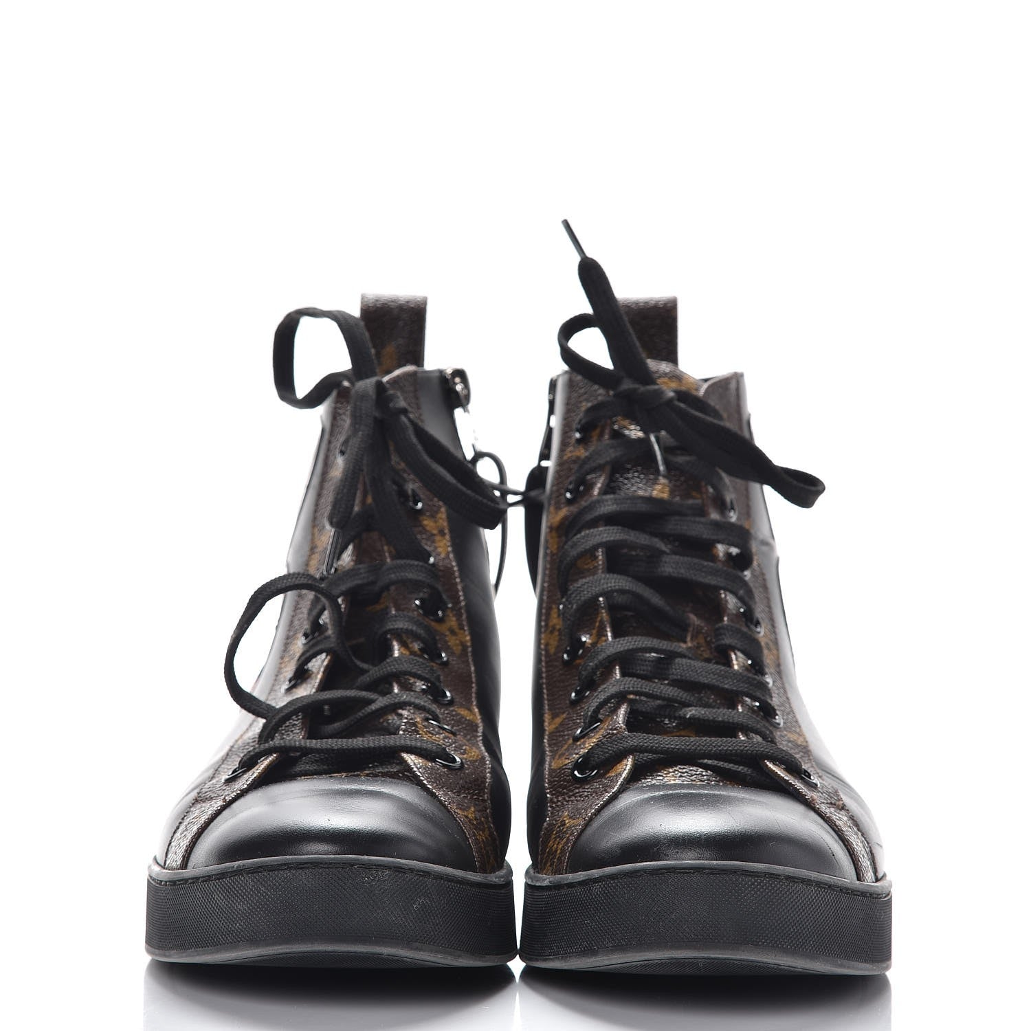 Louis Vuitton Calfskin Monogram Checkpoint Sneaker Boot 38 Black 2 of 11