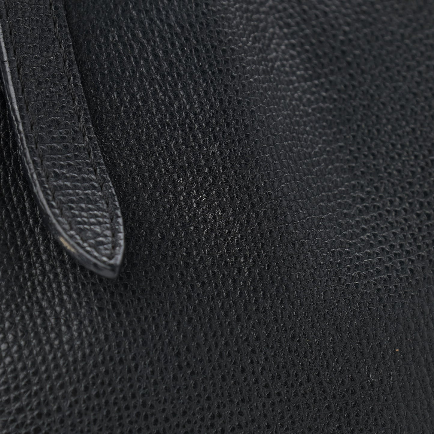 Grainy Calfskin House Check Small Canterbury Black