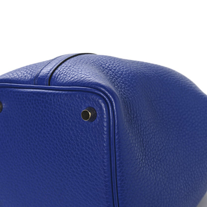 Hermes Taurillon Clemence Picotin Lock 18 PM Bleu Electrique 10 of 12