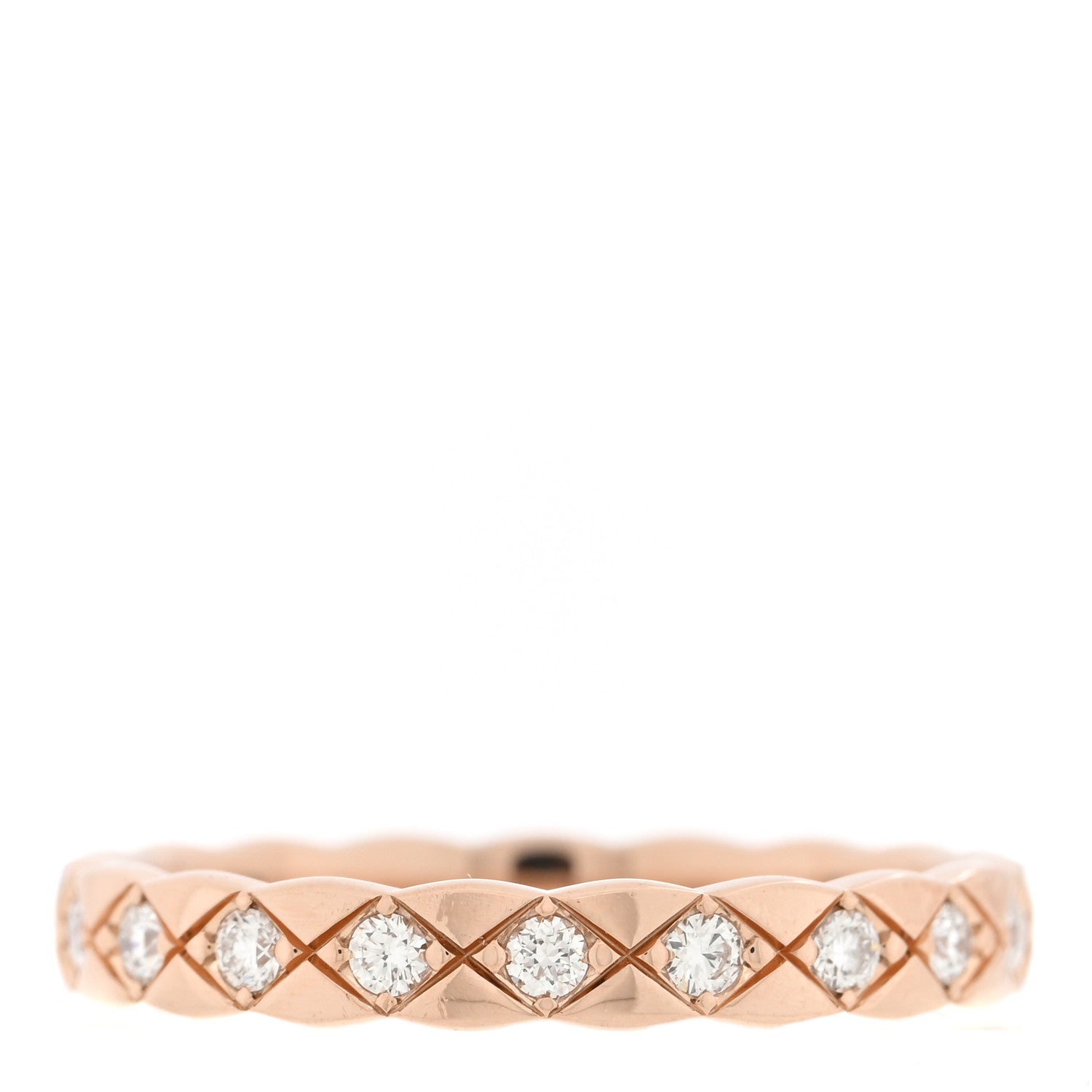 Chanel 18K Beige Gold Diamond Mini Coco Crush Ring 56 7.5 3 of 4