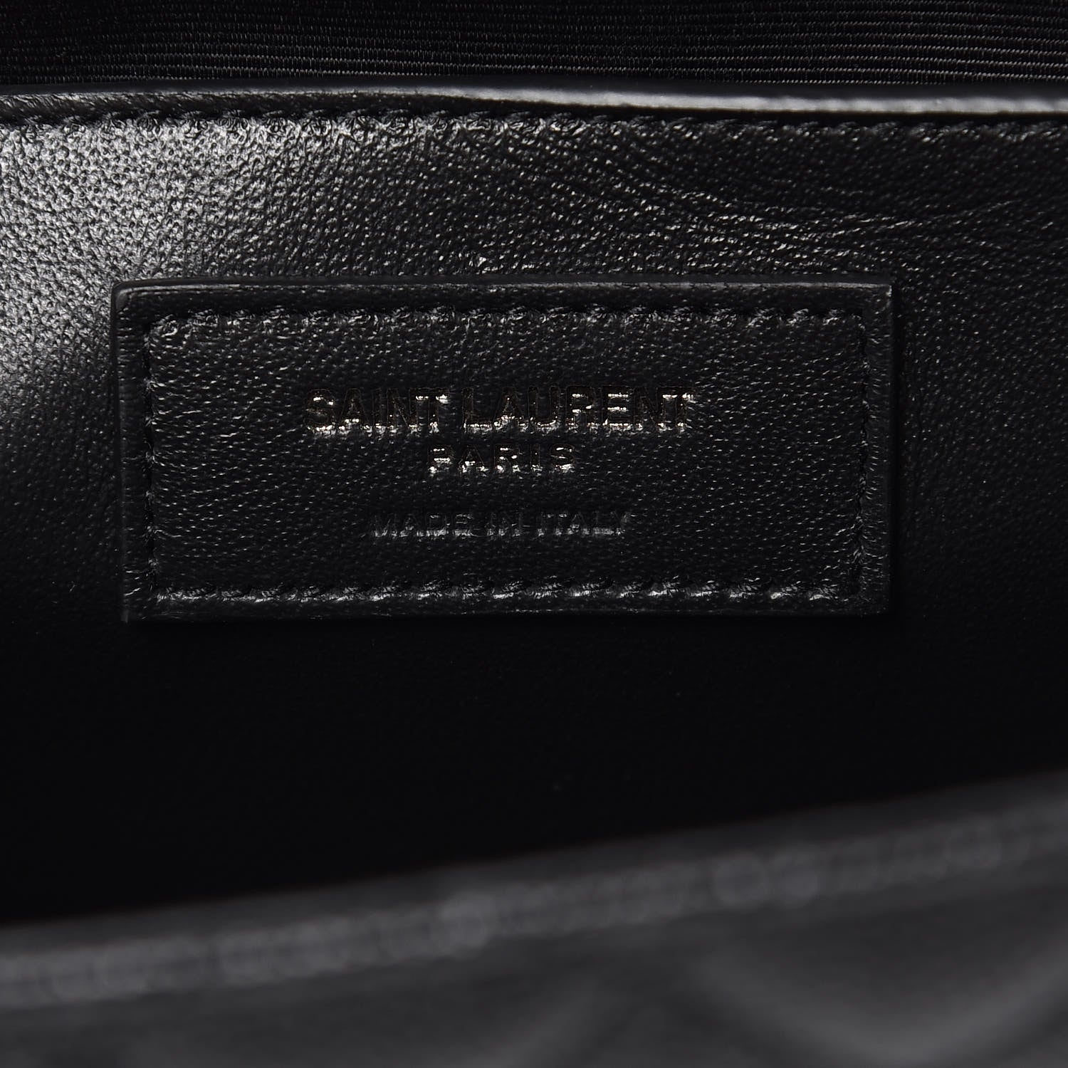 Saint Laurent Grain De Poudre Textured Mixed Matelasse Triquilt Medium Monogram Satchel Black 7 of 10