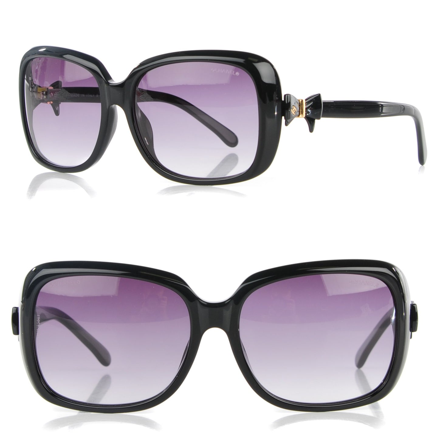 Acetate CC Bow Sunglasses 5171 Black Red