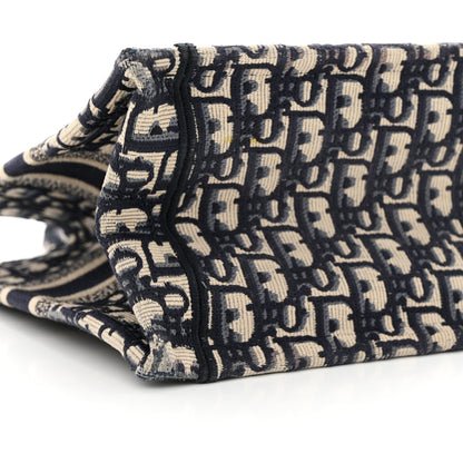 Christian Dior Oblique Small Book Tote Blue Multicolor 9 of 17