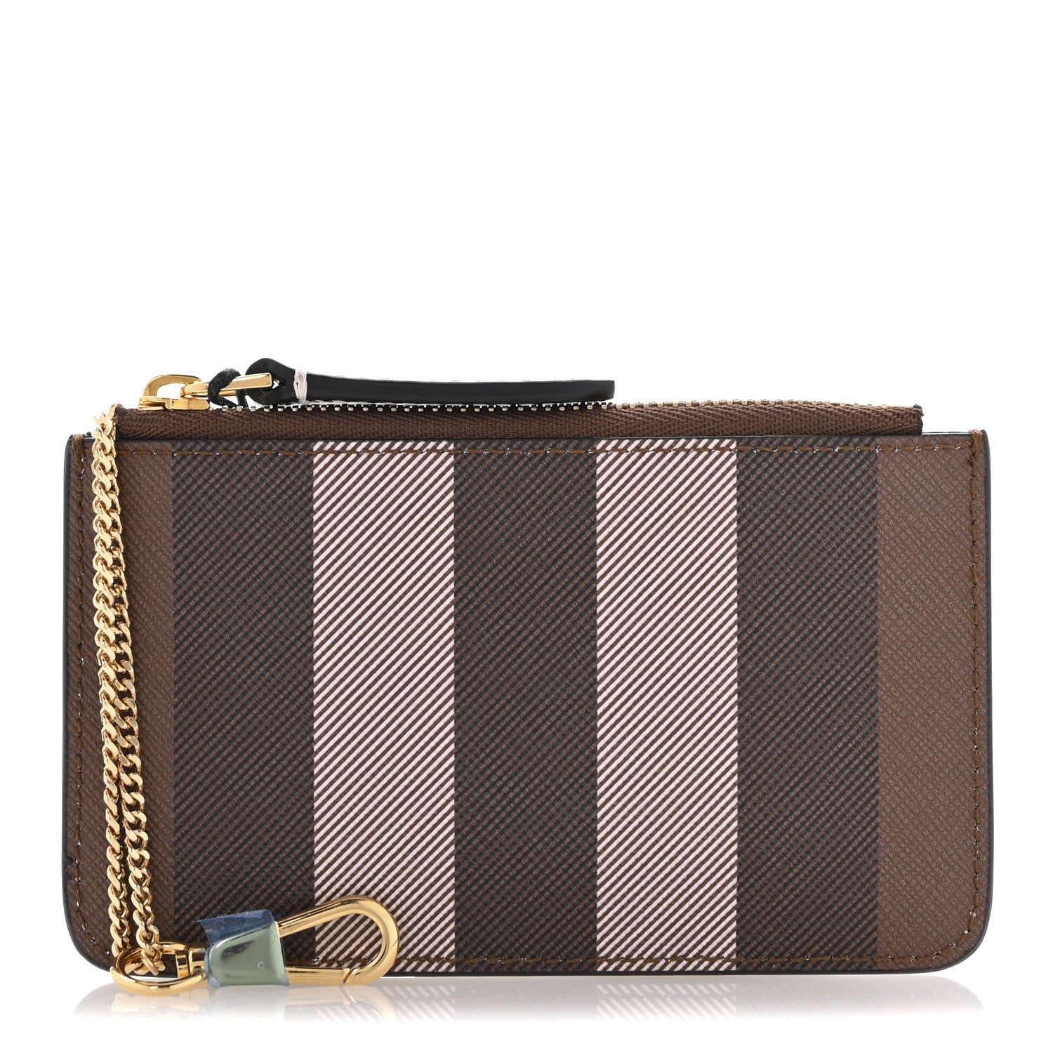Burberry Kelbrook Exaggerated Check Canvas Card Case Birch Brown 1 of 6