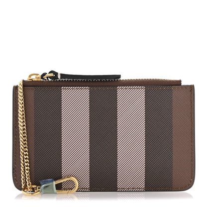Burberry Kelbrook Exaggerated Check Canvas Card Case Birch Brown 1 of 6