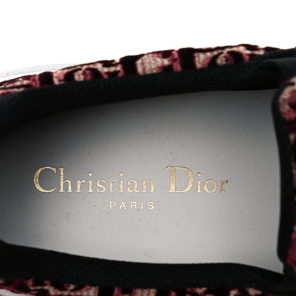 Christian Dior Velvet Oblique Womens Solar Slip On Sneakers 40.5 Scarlet 8 of 9