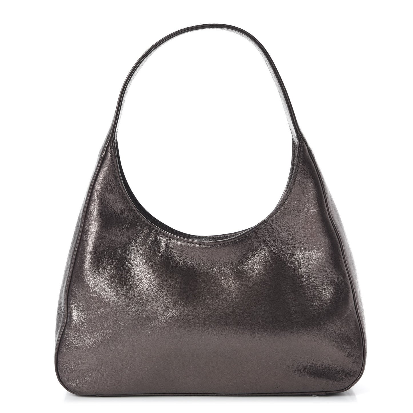Metallic Nappa Mordore Tote Fumo