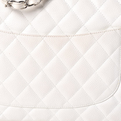 Chanel Caviar Quilted Jumbo Single Flap White 18 of 18