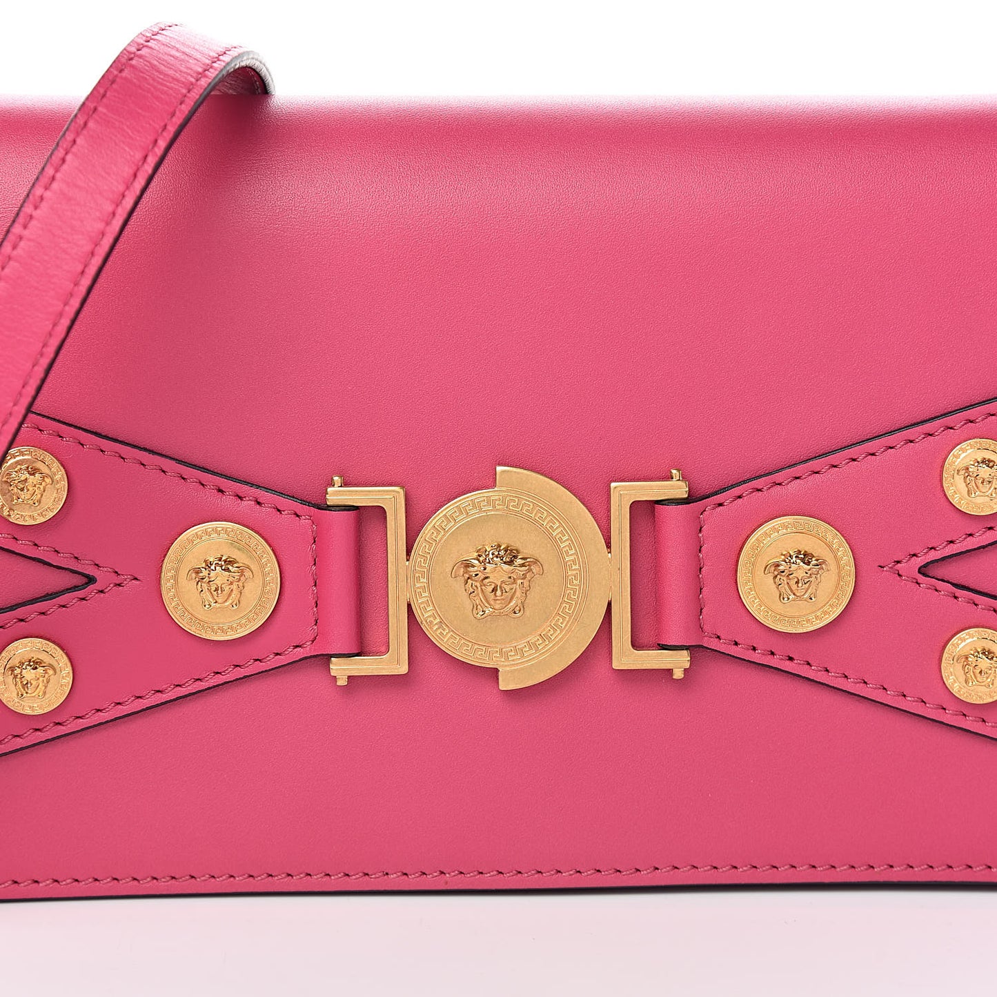 Calfskin Medallion Tribute Crossbody Pink