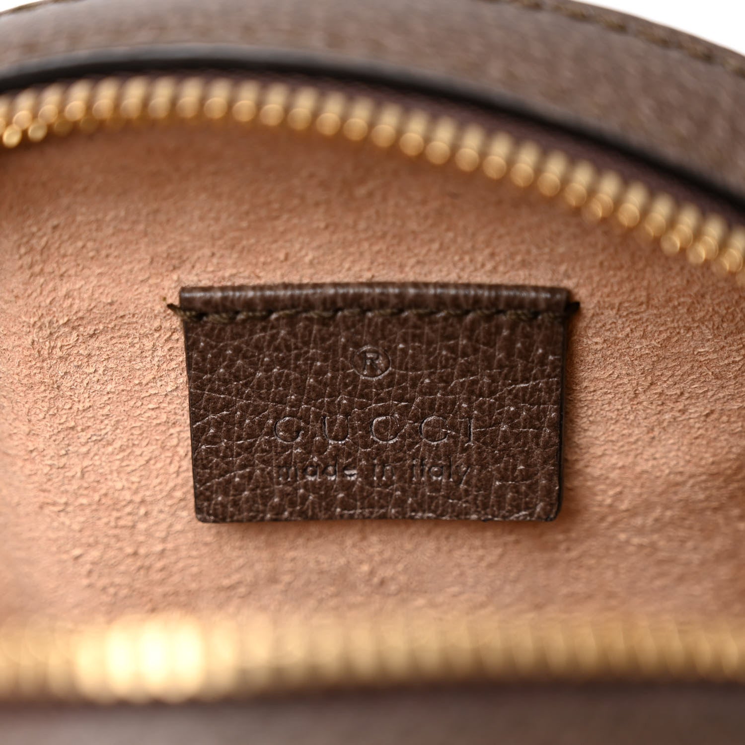 Gucci GG Supreme Monogram Web Mini Ophidia Round Shoulder Bag Brown 6 of 12