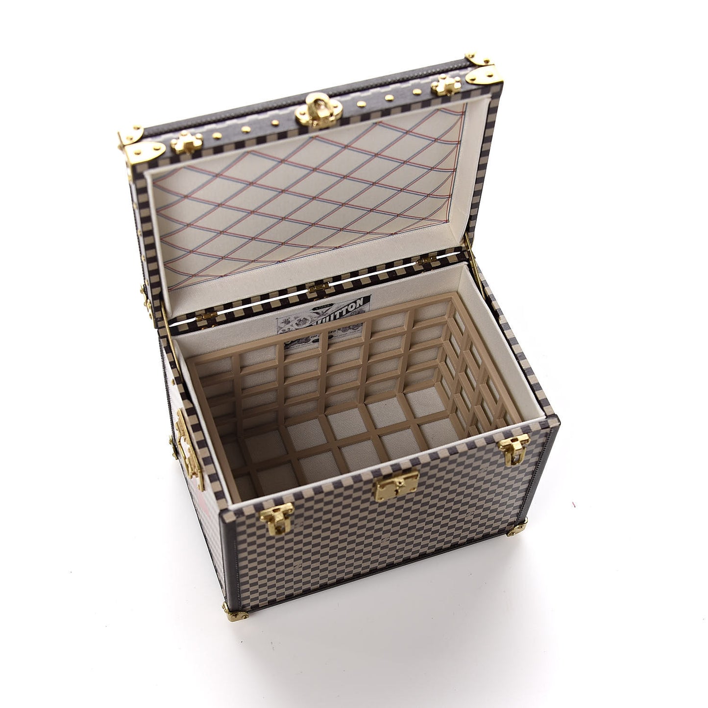 Damier 1895 Ladies Hat Trunk Mini Malle Chapeaux Jewelry Box