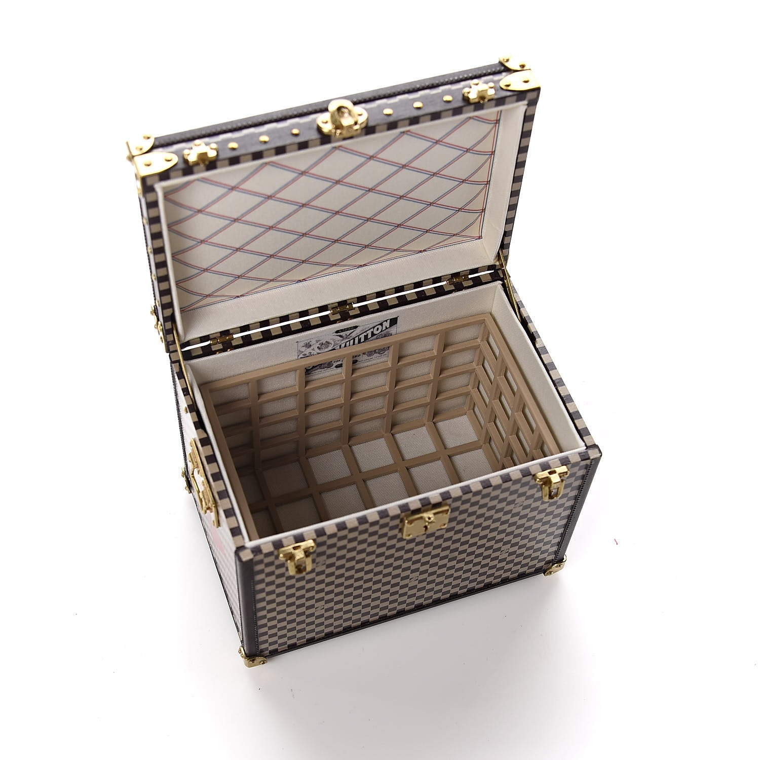 Louis Vuitton Damier 1895 Ladies Hat Trunk Mini Malle Chapeaux Jewelry Box 7 of 9