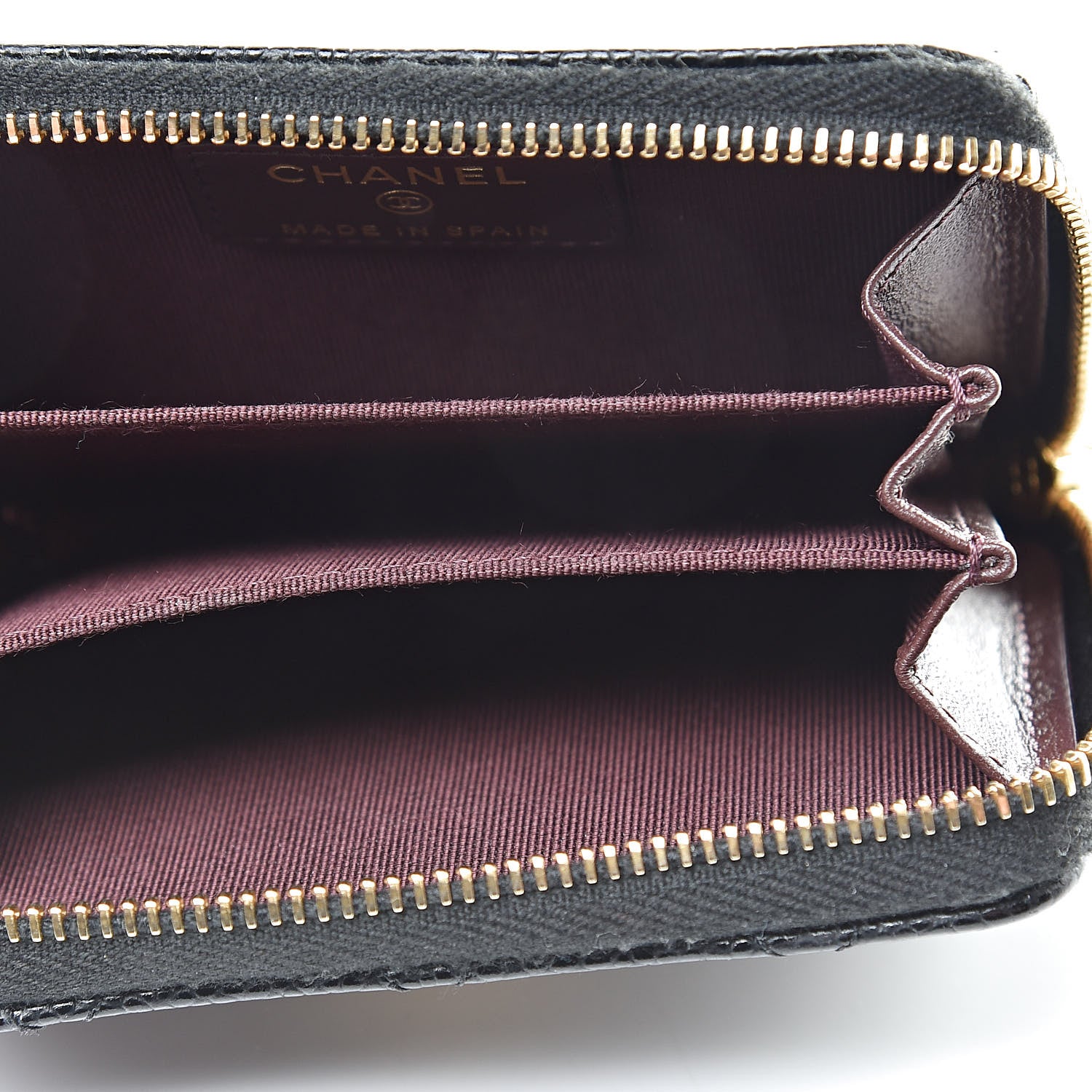 Chanel Caviar Quilted Zip Coin Purse Black 5 of 8