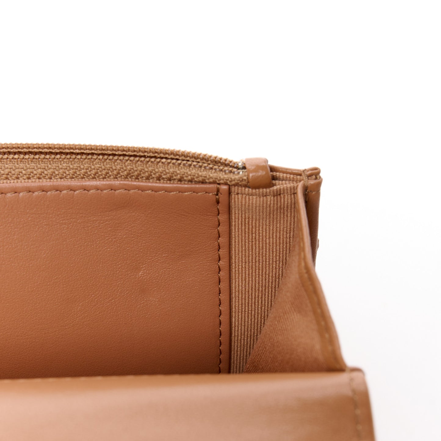 Lambskin Quilted Chanel 19 Wallet On Chain WOC Brown