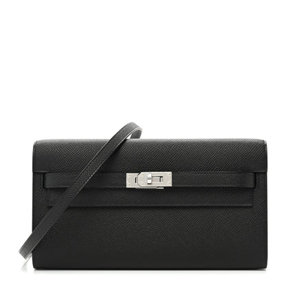 Hermes Epsom Kelly Wallet To Go Black 1 of 10