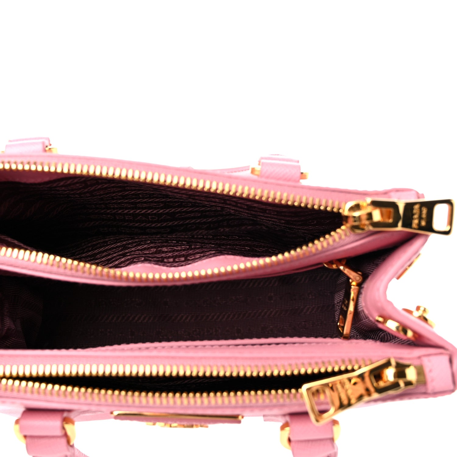 Prada Saffiano Mini Galleria Double Zip Tote Petalo 6 of 10