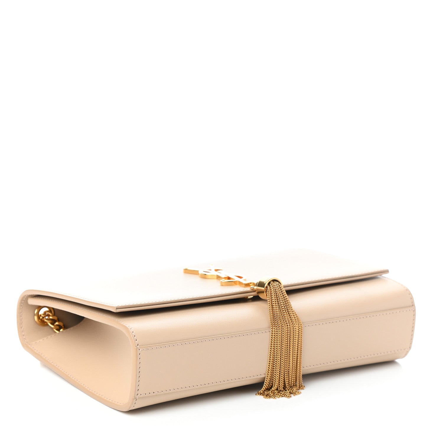 Saint Laurent Smooth Calfskin Medium Classic Monogram Kate Tassel Satchel Nude Powder 4 of 9
