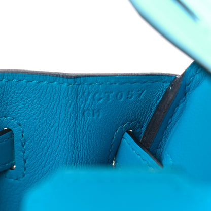 Hermes Swift Birkin 25 Bleu Frida 7 of 11