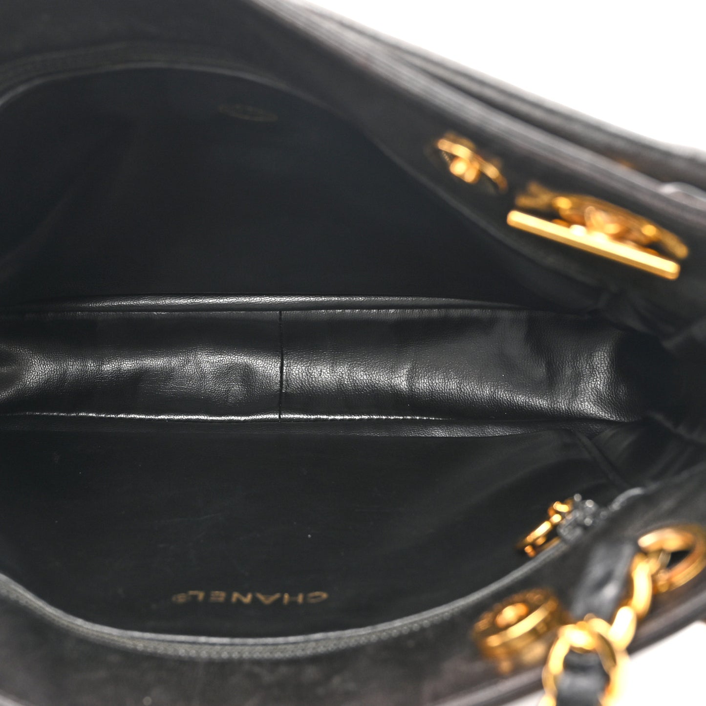 Lambskin Flap Shoulder Bag Black