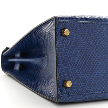 Hermes Lizard Kelly Sellier 28 Bleu Saphir 9 of 19