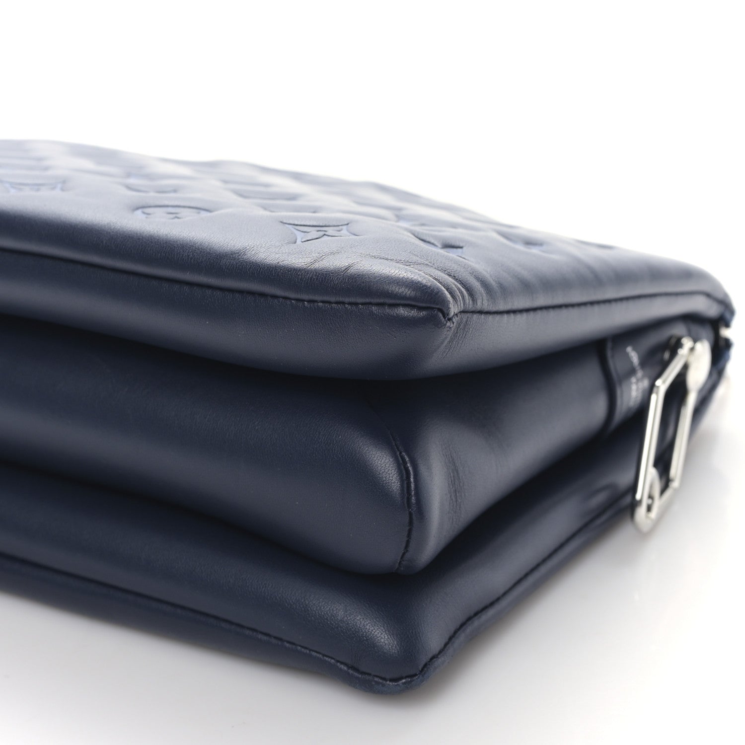 Louis Vuitton Lambskin Embossed Monogram Coussin PM Navy 8 of 8