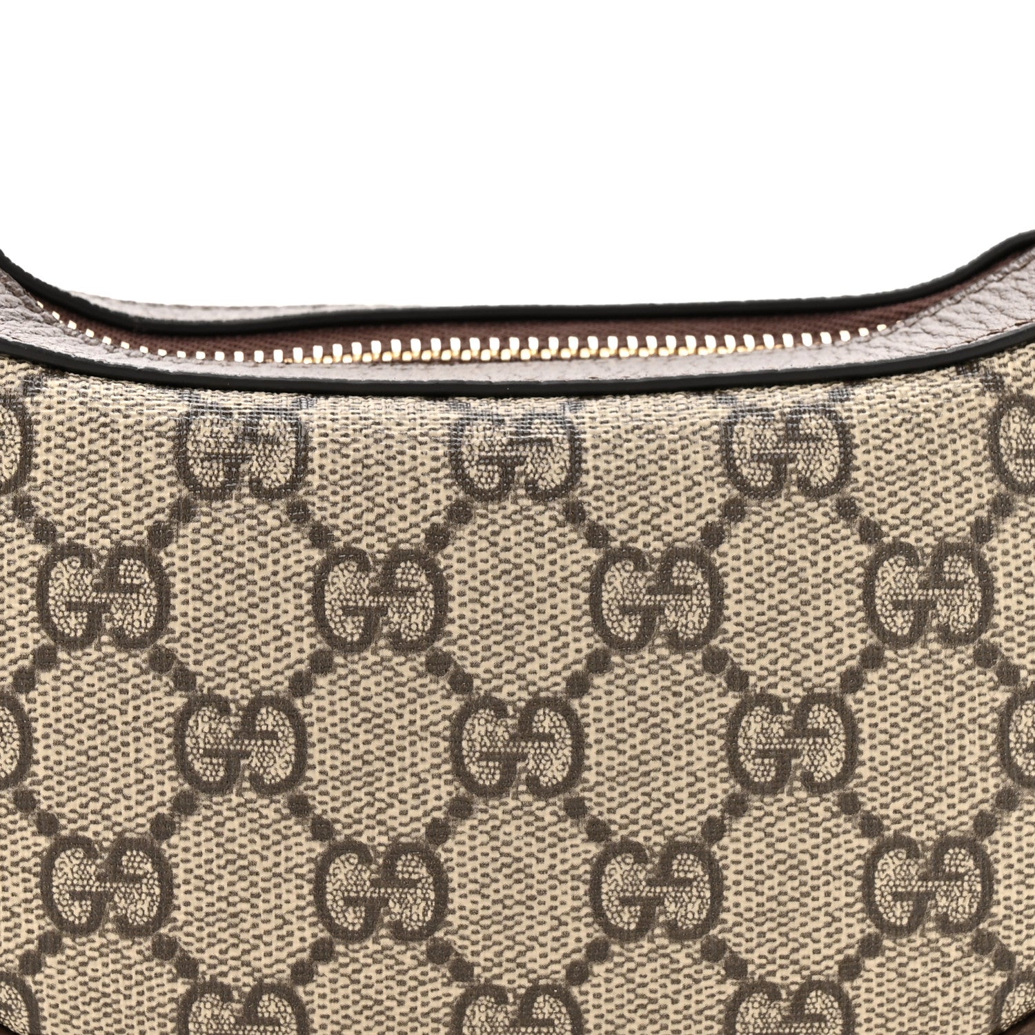 Gucci GG Supreme Monogram Textured Dollar Calfskin Web Mini Ophidia Bag Beige Ebony New Acero 8 of 10