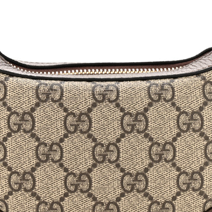 Gucci GG Supreme Monogram Textured Dollar Calfskin Web Mini Ophidia Bag Beige Ebony New Acero 8 of 10