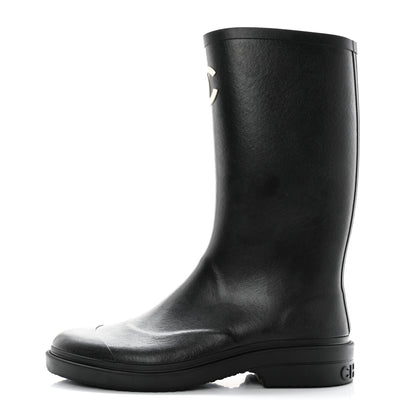 Chanel Caoutchouk CC High Boots 42 Black 1 of 9