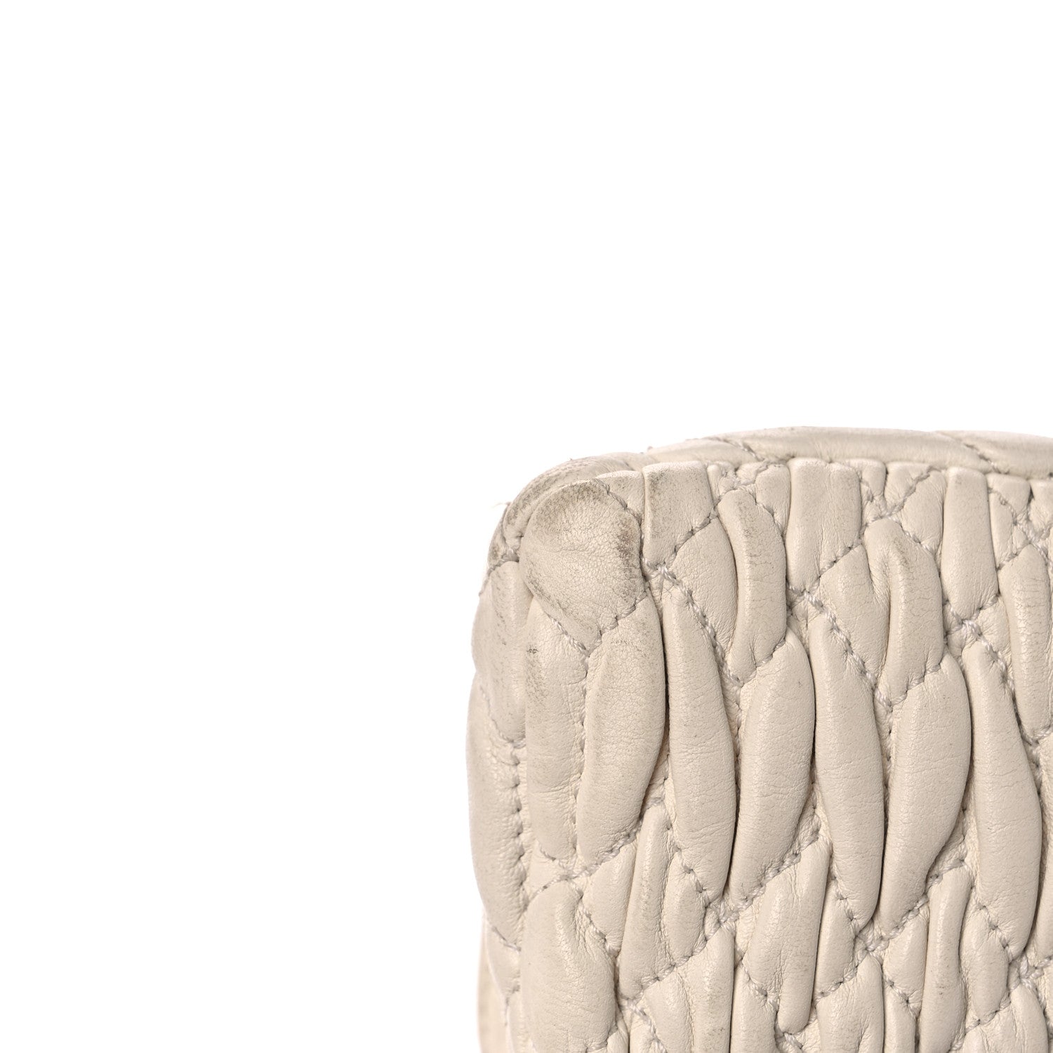 Miu Miu Nappa Matelasse Crystal Shoulder Bag Bianco 16 of 16