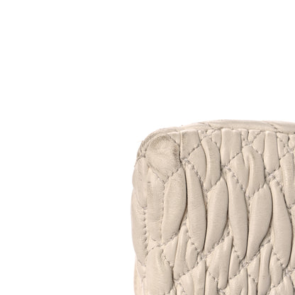 Miu Miu Nappa Matelasse Crystal Shoulder Bag Bianco 16 of 16