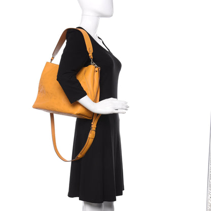 MCM Calfskin Ottomar Monogram Medium Klara Hobo Golden Mango 3 of 11