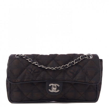 Chanel Nylon Quilted Travel Flap Dark Brown 1 of 8