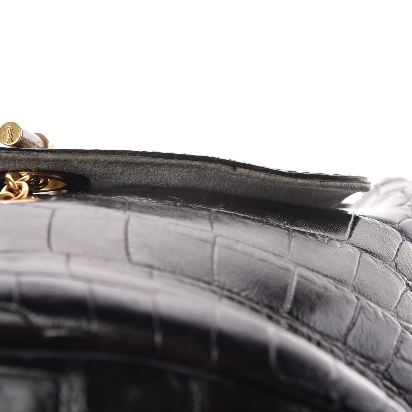 Alligator Capri Flap Hobo Black