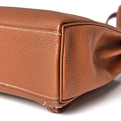 Hermes Taurillon Clemence Kelly Ado Backpack Gold 10 of 11