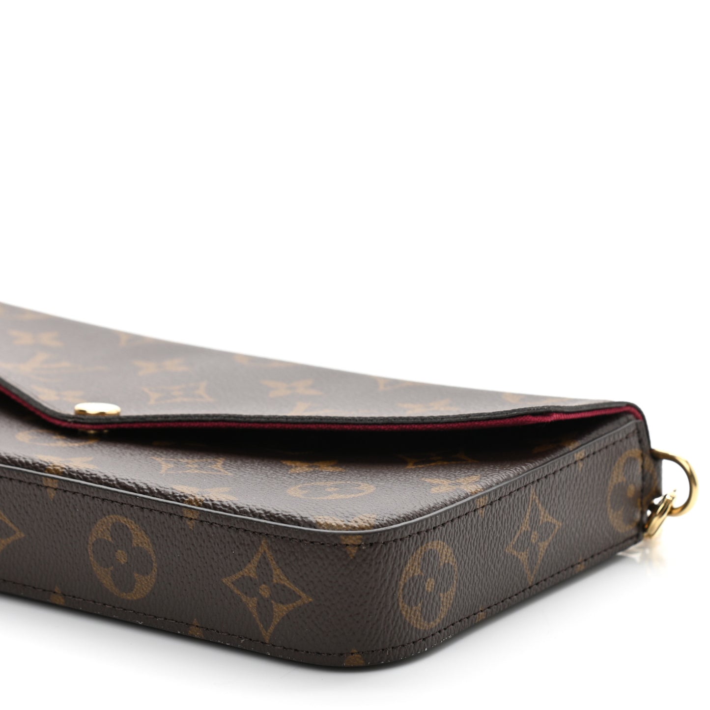 Monogram Pochette Felicie Chain Wallet Fuchsia