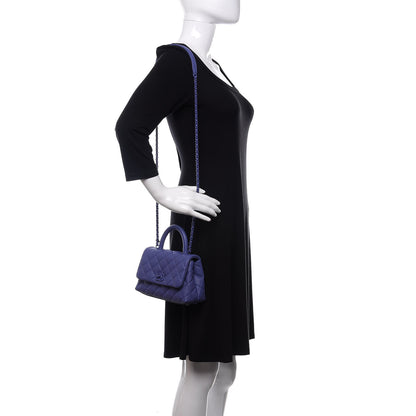 Chanel Caviar Quilted Incognito Extra Mini Coco Handle Flap Blue 2 of 11