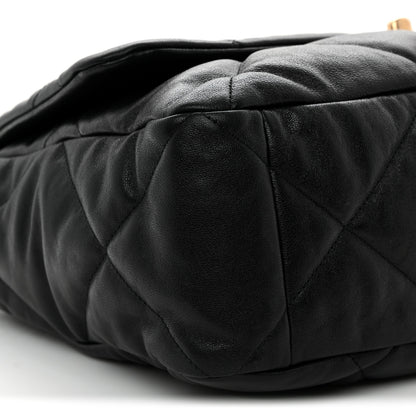 Chanel Lambskin Quilted Maxi Chanel 19 Flap Black 9 of 11