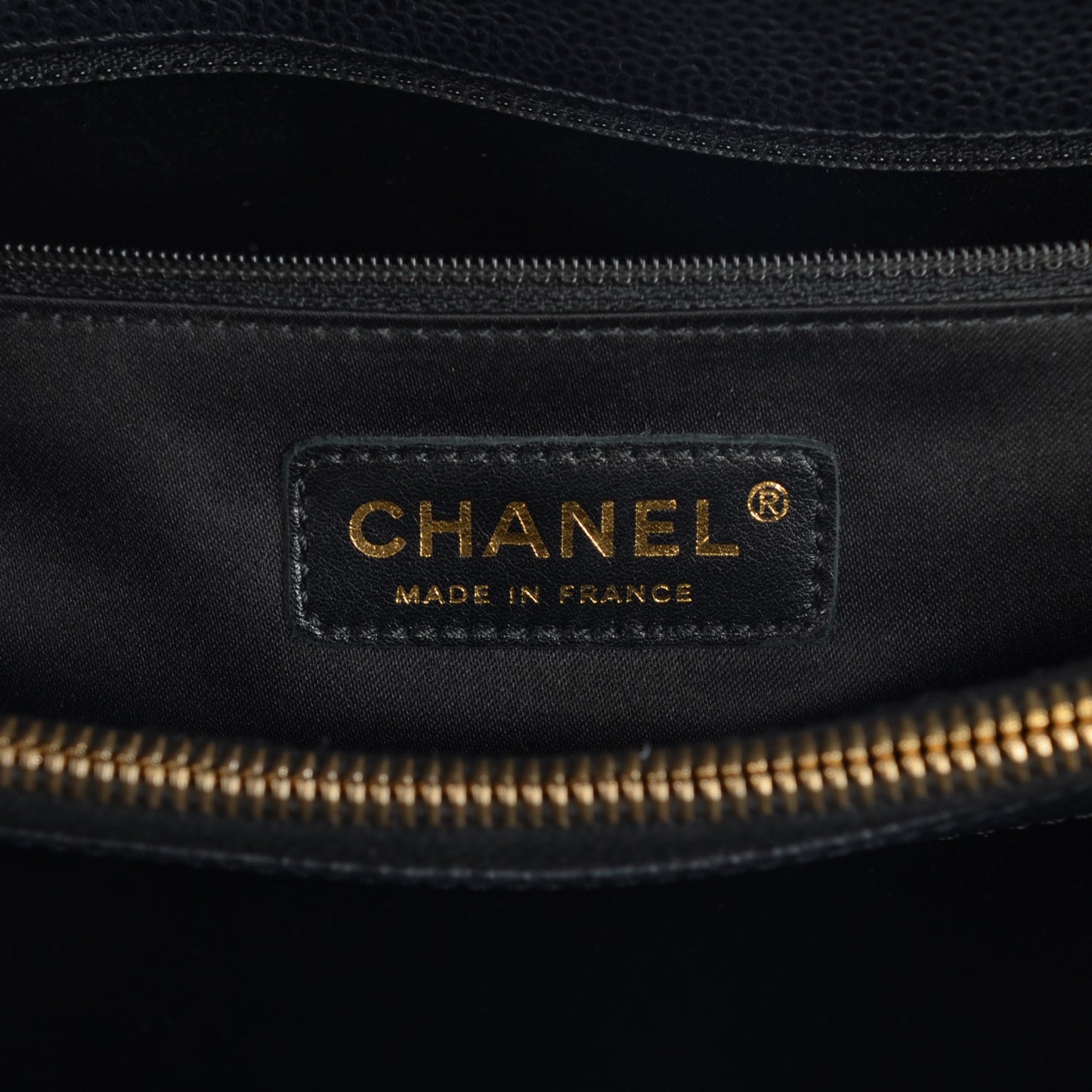 Caviar Quilted Grand Shopping Tote GST Black