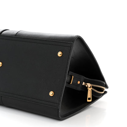 Saint Laurent Textured Calfskin Medium Cabas ChYc Black 10 of 11