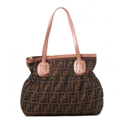 Fendi Zucca Cuoio Lucido Small Chef Shopping Tote Tobacco Bois de Rose 1 of 7
