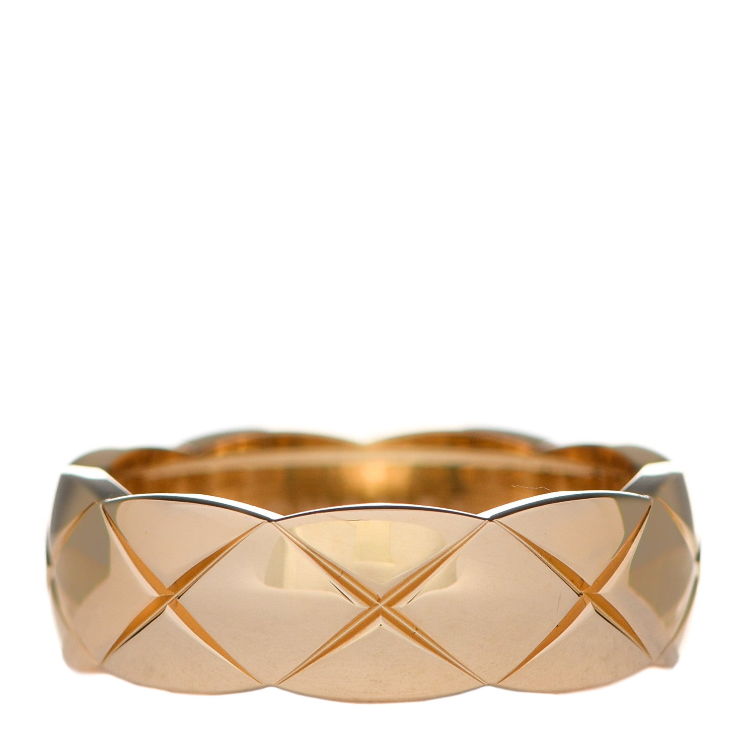 Chanel 18K Beige Gold Small Coco Crush Ring 58 8.25 1 of 6