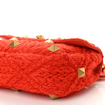 Valentino Garavani Cashmere Medium Roman Stud Shoulder Bag Titian 8 of 8