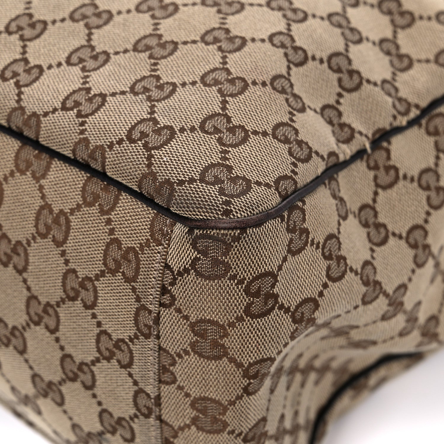 Gucci Monogram Large Positano Tote Brown 17 of 21