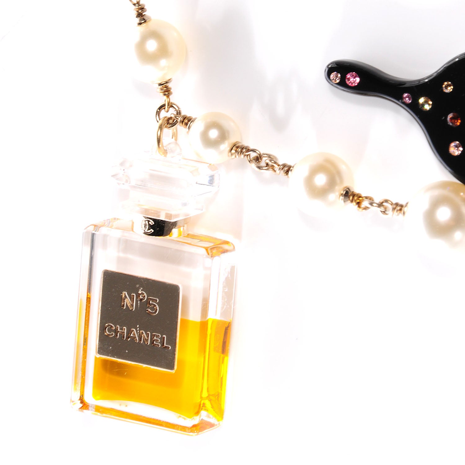 Chanel Resin Beauty Icons Pearl Long Necklace 5 of 9