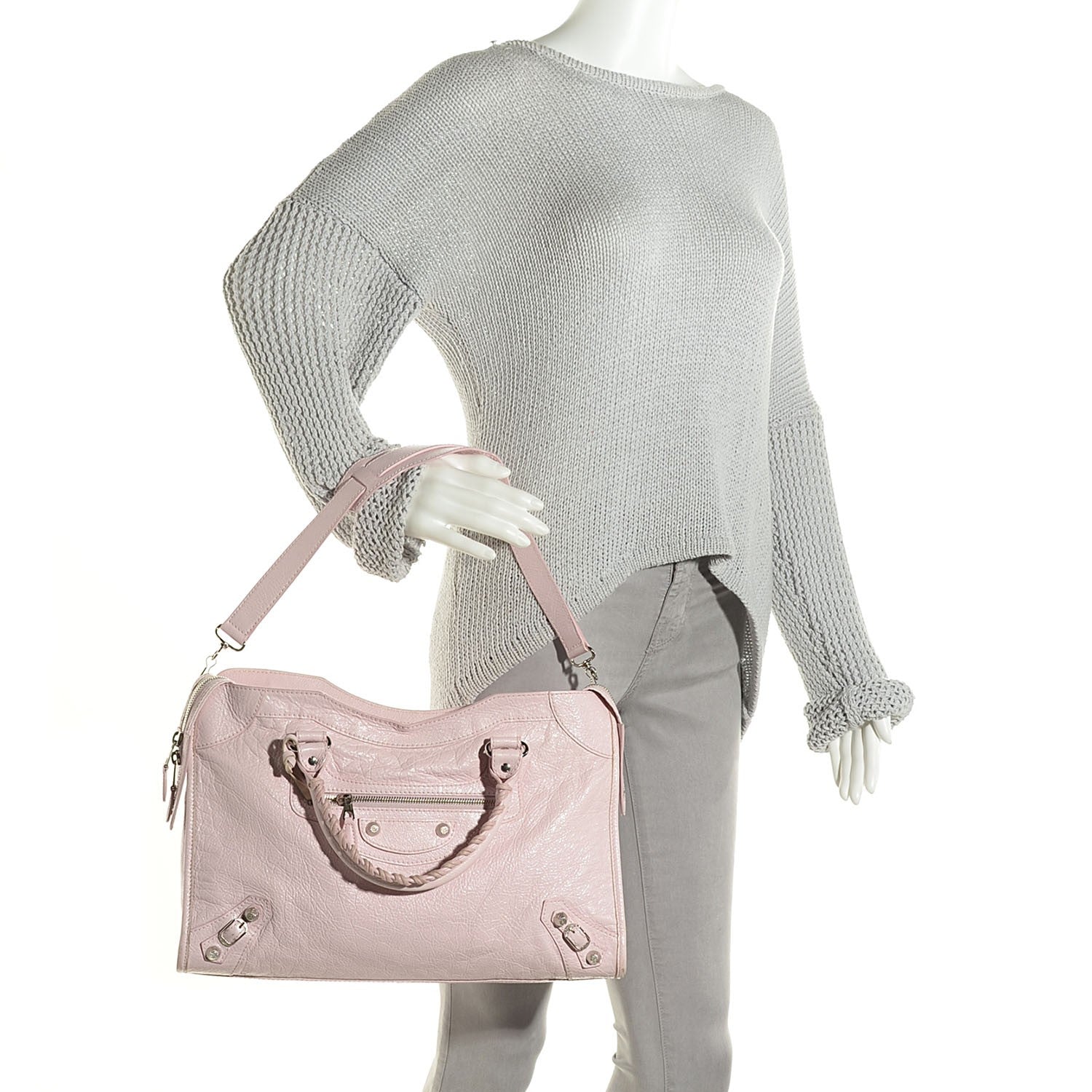 Balenciaga Agneau Giant 12 Silver Hardware City Rose Poudre Rose Petunia 2 of 11