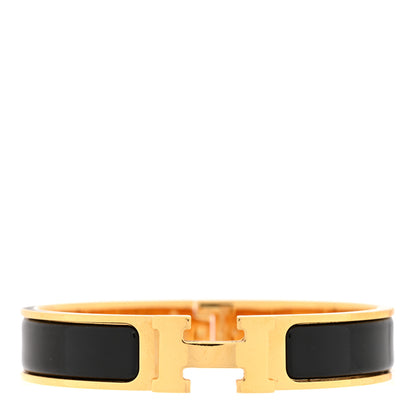 Hermes Enamel Narrow Clic Clac H PM Bracelet Black 1 of 5
