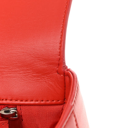 Chanel Calfskin Stitched Small Ring My Bag Flap Crossbody Red 13 of 15